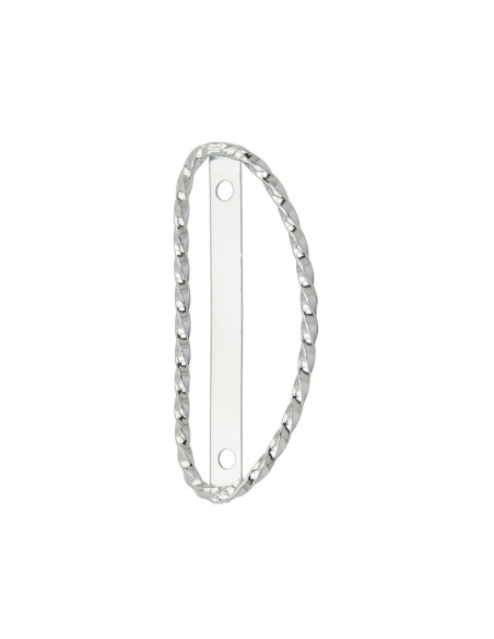 Lowrider Square Twisted Name Plate Trim Chrome.